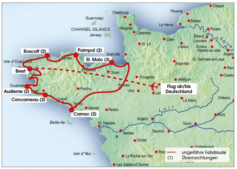 Individuelle Rundreise Bretagne 14 Tage
